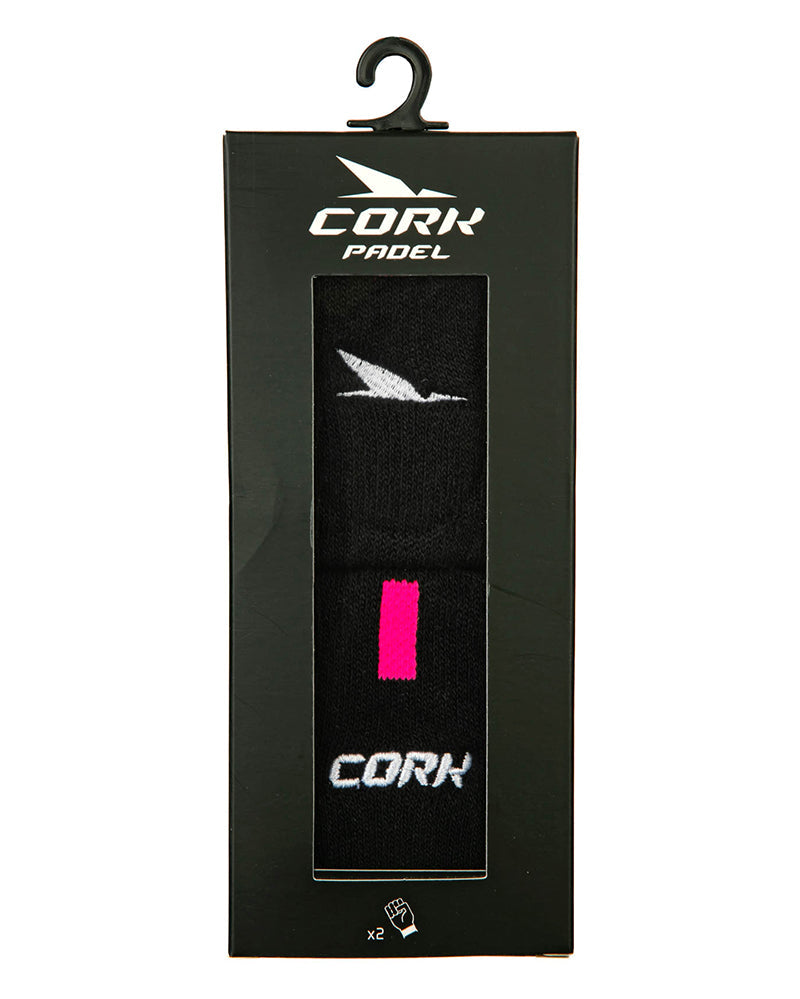 Women Sport Wristbands Black/Pink - View 2