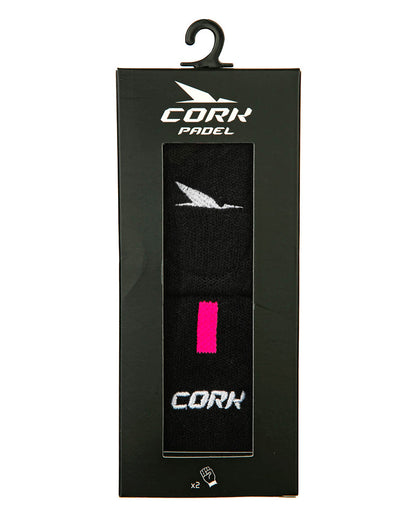 Women Sport Wristbands Black/Pink - View 2