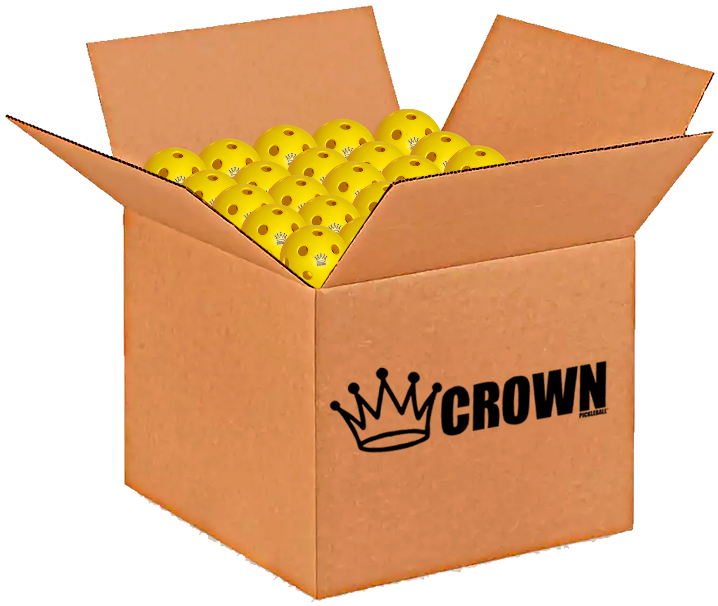 CROWN PICKLEBALL - High-Performance INDOOR Pickleballs (100-PACK LEMON)