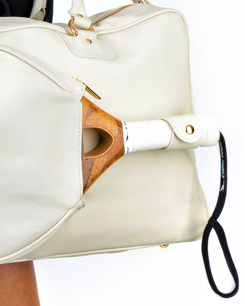 Vintage Leather Handbag White - View 4