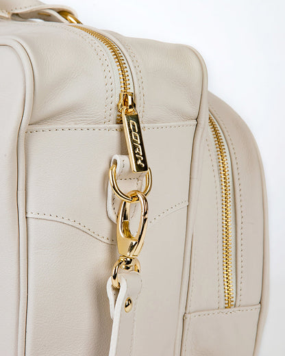 Vintage Leather Handbag White - View 5