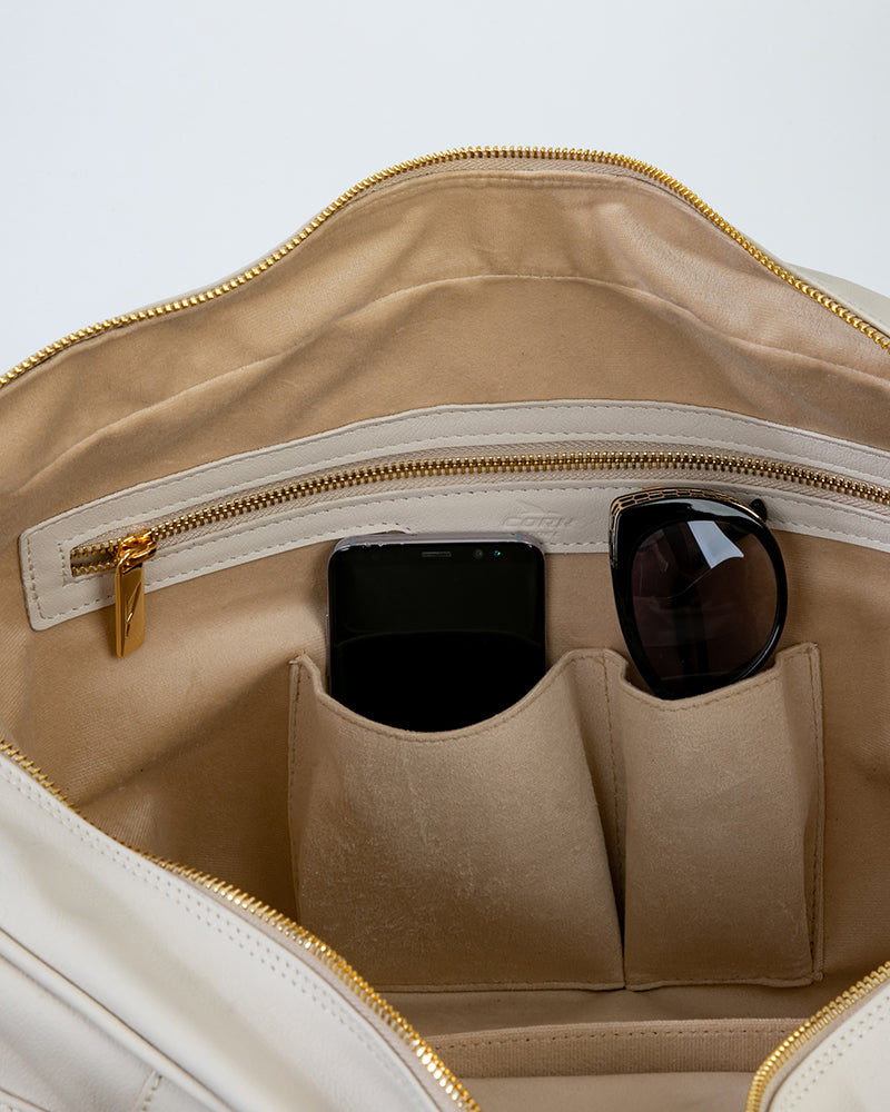 Vintage Leather Handbag White - View 6