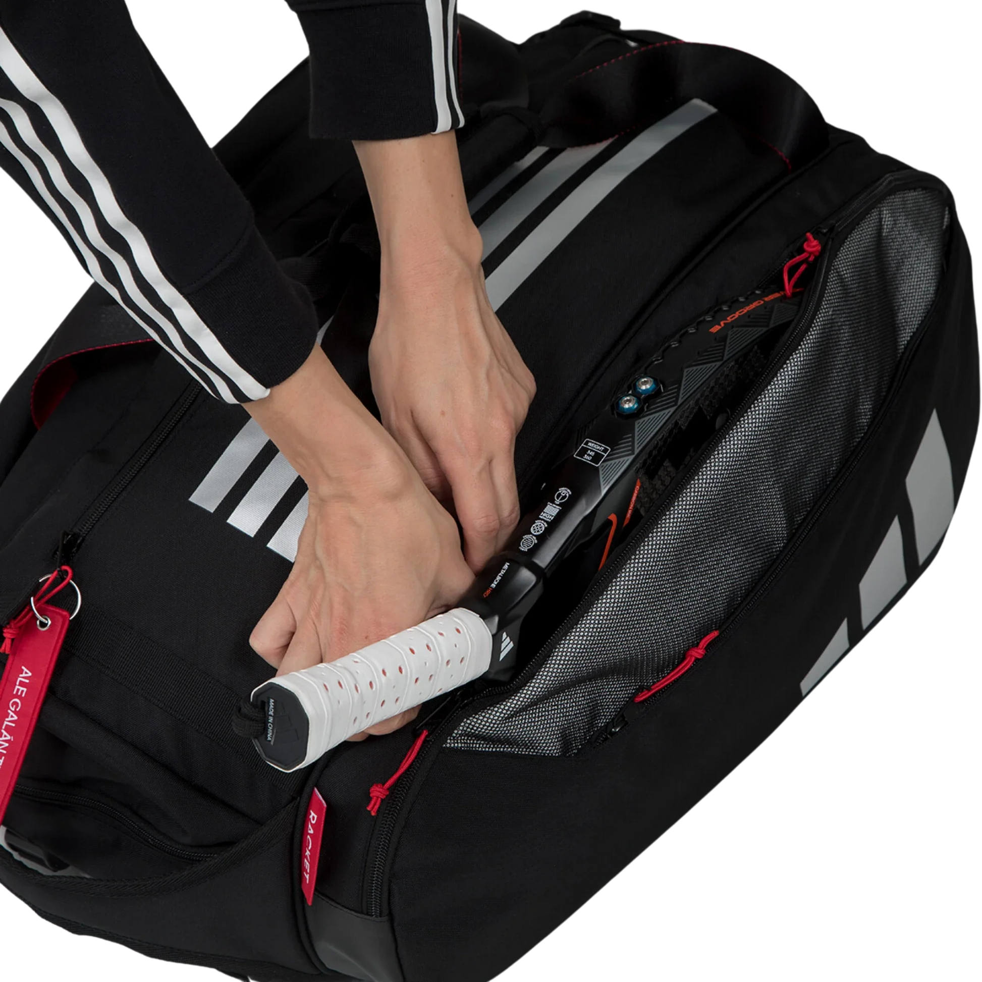 Adidas MULTIGAME BLACK/RED Racket Bag 3.4 - View 5