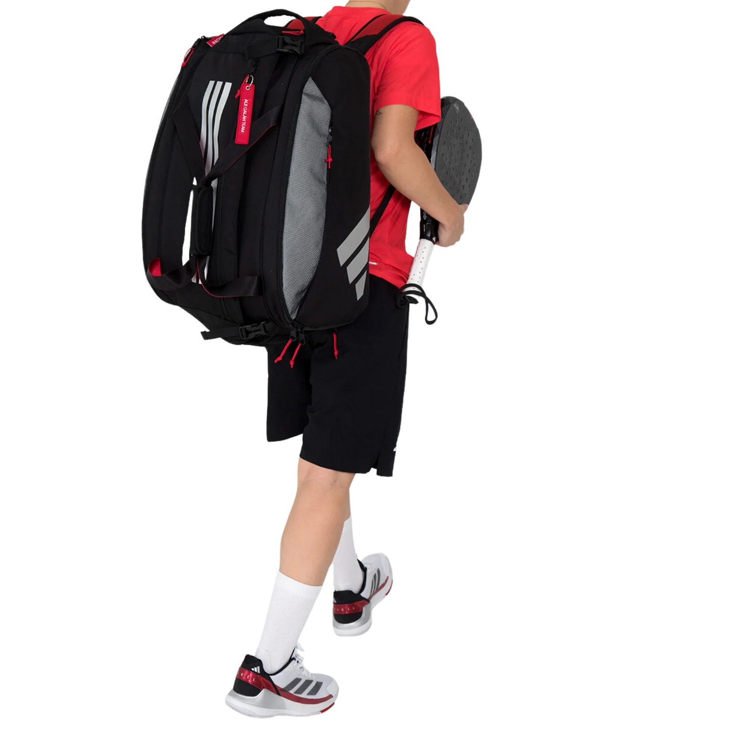 Adidas MULTIGAME BLACK/RED Racket Bag 3.4 - View 7