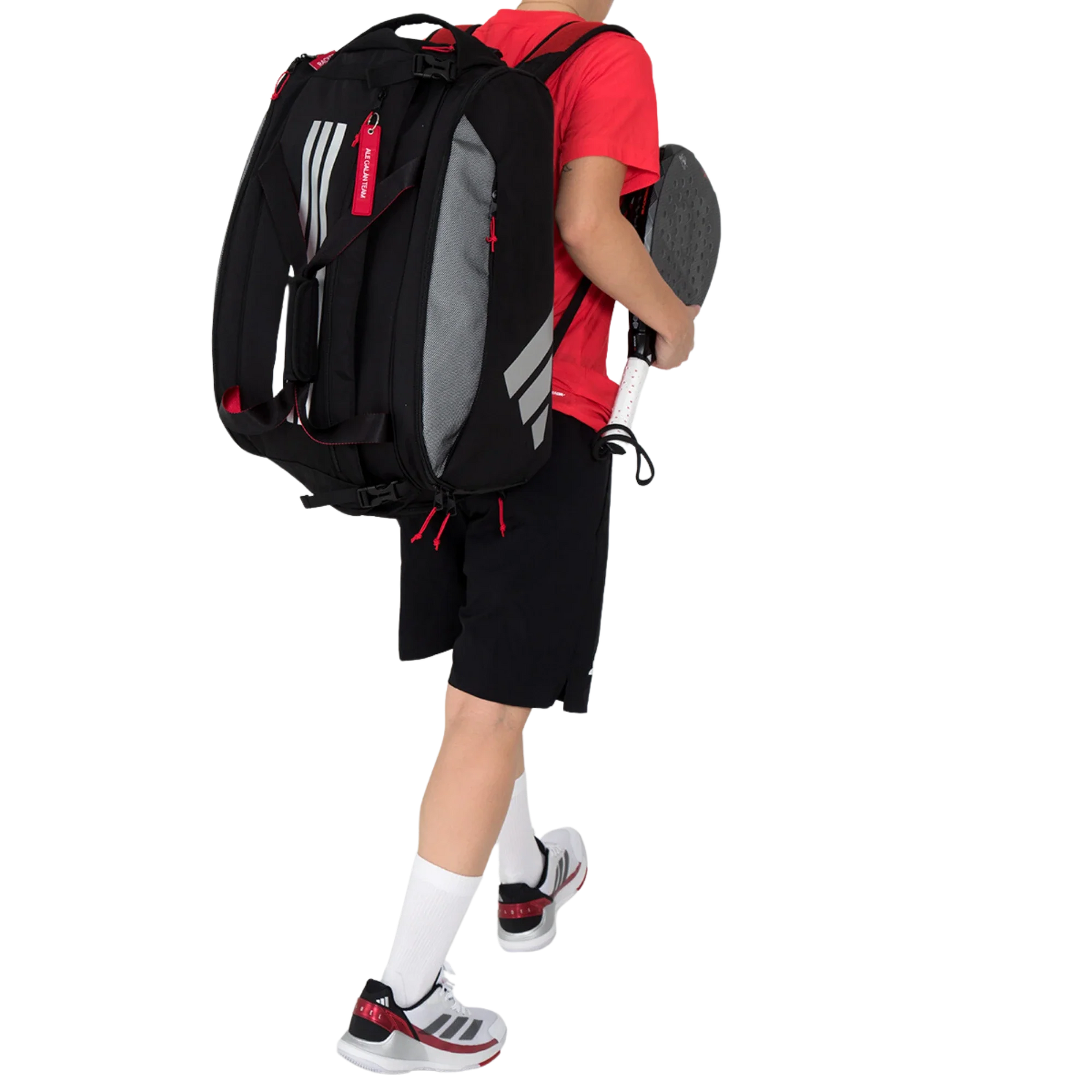 Adidas MULTIGAME BLACK/RED Racket Bag 3.4 - View 7