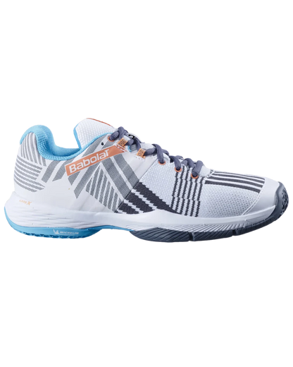 Babolat Sensa White/Canyon Sunset Women Padel Shoes - View 2