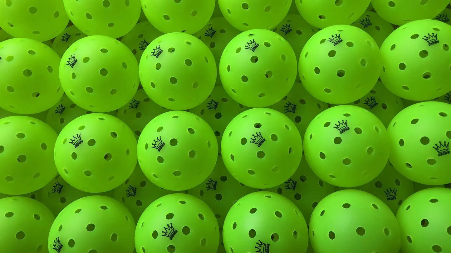 CROWN PICKLEBALL - High-Performance OUTDOOR Pickleballs (100-PACK COLD) - “Play like Dura’s”