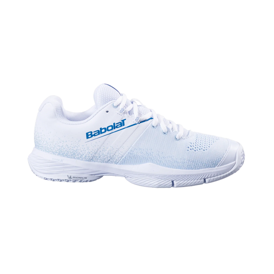 Babolat Sensa White/ Cool Blue Women Padel Shoes