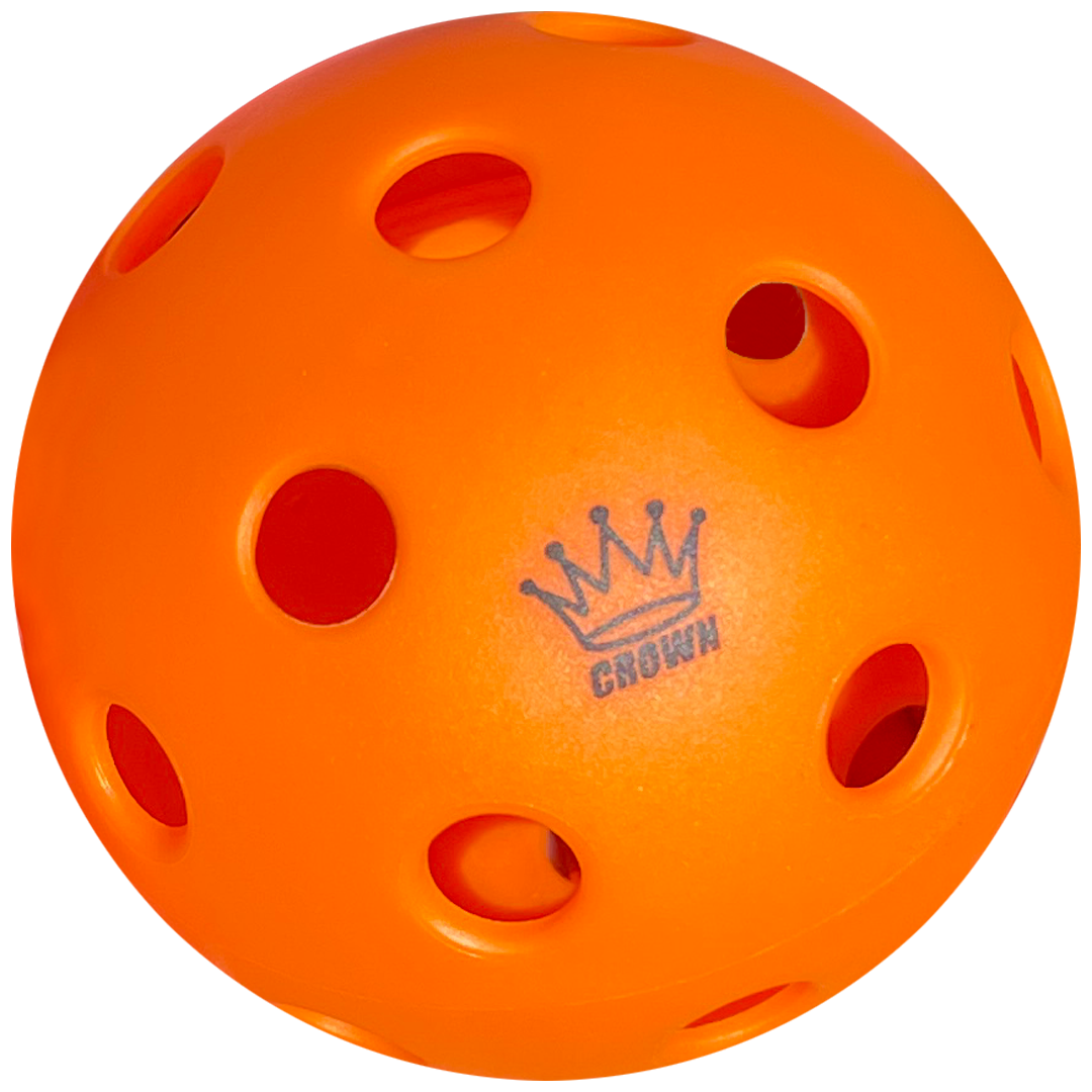 CROWN PICKLEBALL - High-Performance INDOOR Pickleballs (3-PACK TANGERINE)