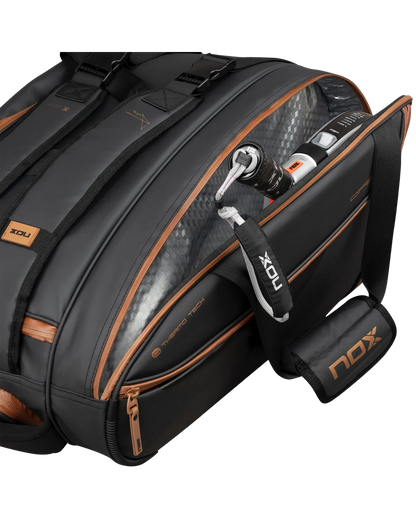 Nox LUXURY OPEN Series Black/Brown Padel Bag - View 7