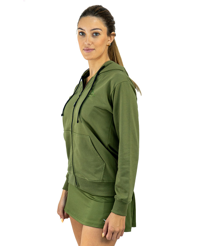 Women's Premium Sweatshirt Olive Green - View 3