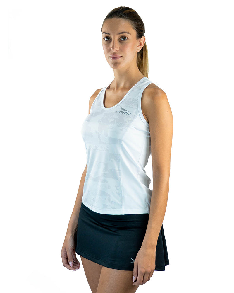 Women's Premium Top White Pattern - View 3