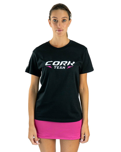 Women's Team T-Shirt Black/Pink