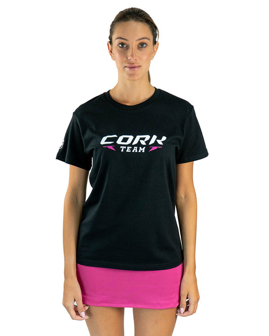 Women's Team T-Shirt Black/Pink