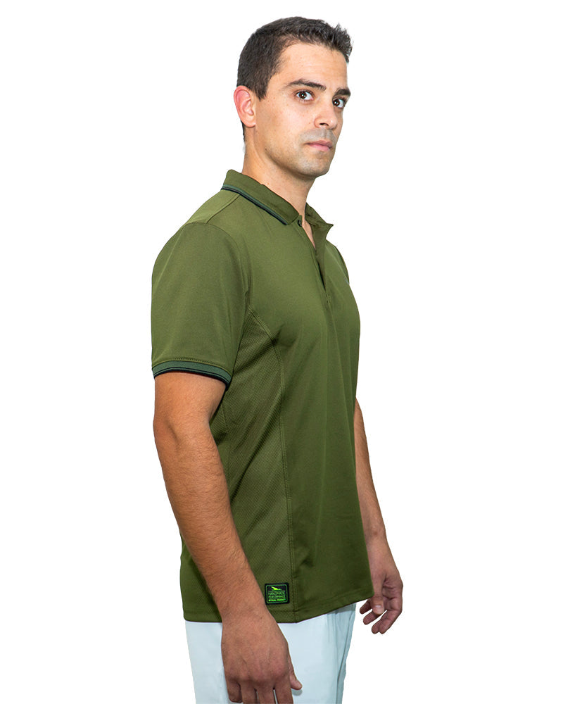 Men's Premium Polo Olive Green - View 4