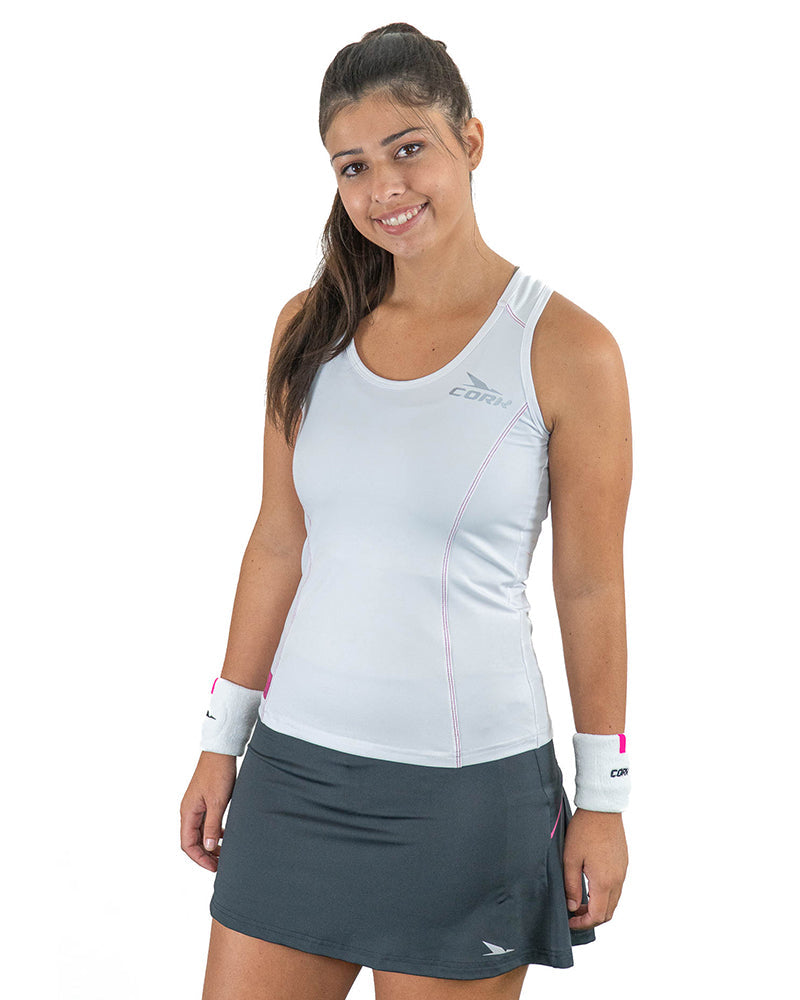 Women's Premium Pleated Skirt Gray - View 2