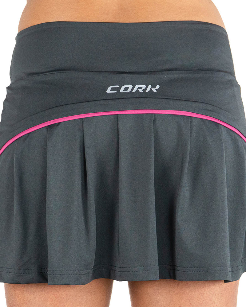 Women's Premium Pleated Skirt Gray - View 5