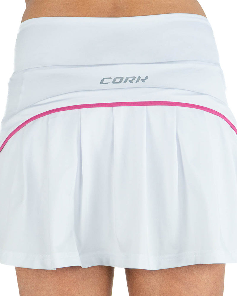 Women's Premium Pleated Skirt White - View 2