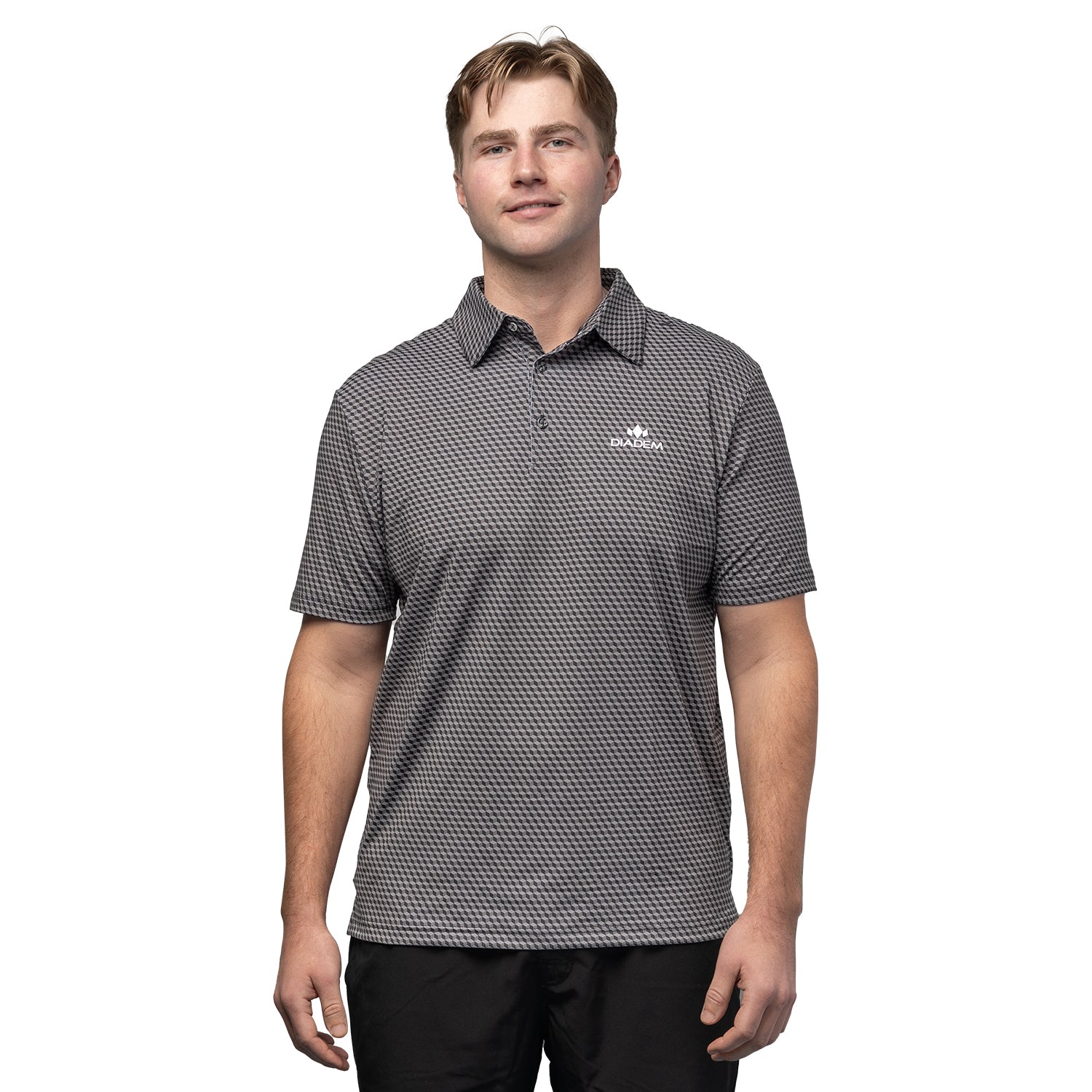 Men's Scales Competition 18K Pattern Polo - Front View