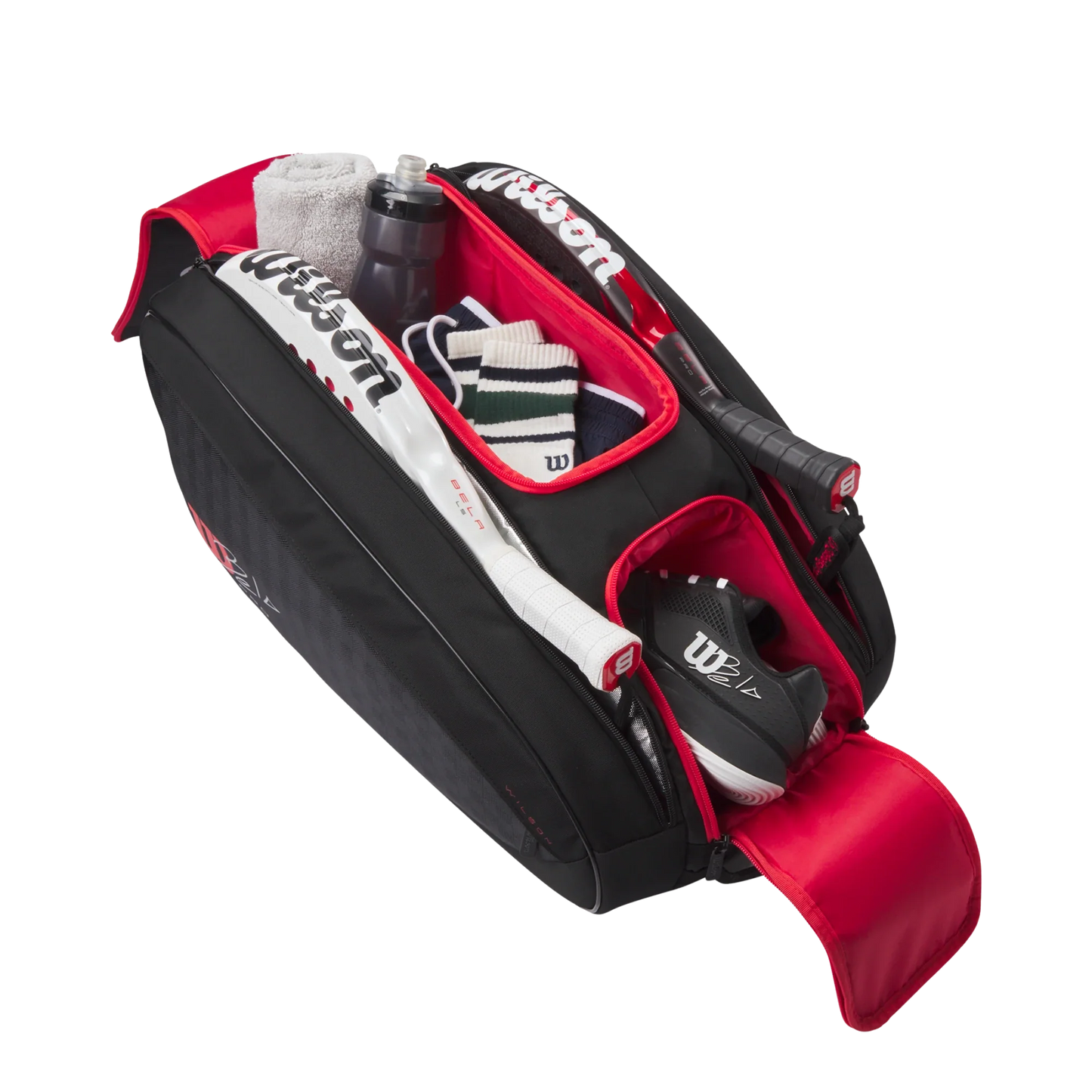 Wilson Bela V3 Padel Racket Bag Black/Red - View 3