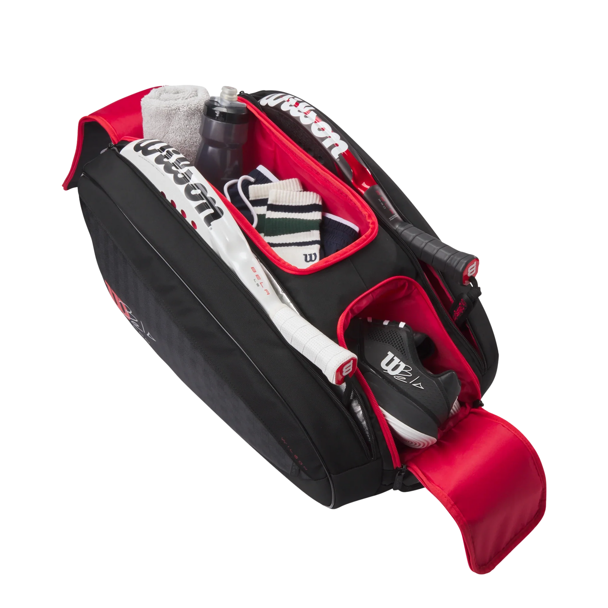 Wilson Bela V3 Padel Racket Bag Black/Red - View 3