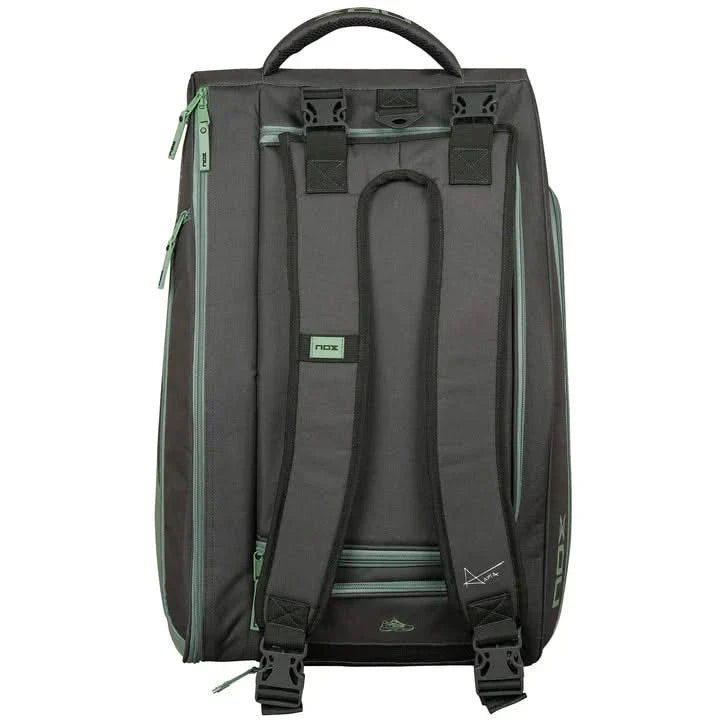Nox AT10 Competition Trolley Backpack Black/Green Padel Bag - View 7