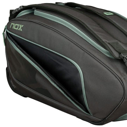 Nox AT10 Competition Trolley Backpack Black/Green Padel Bag - View 3