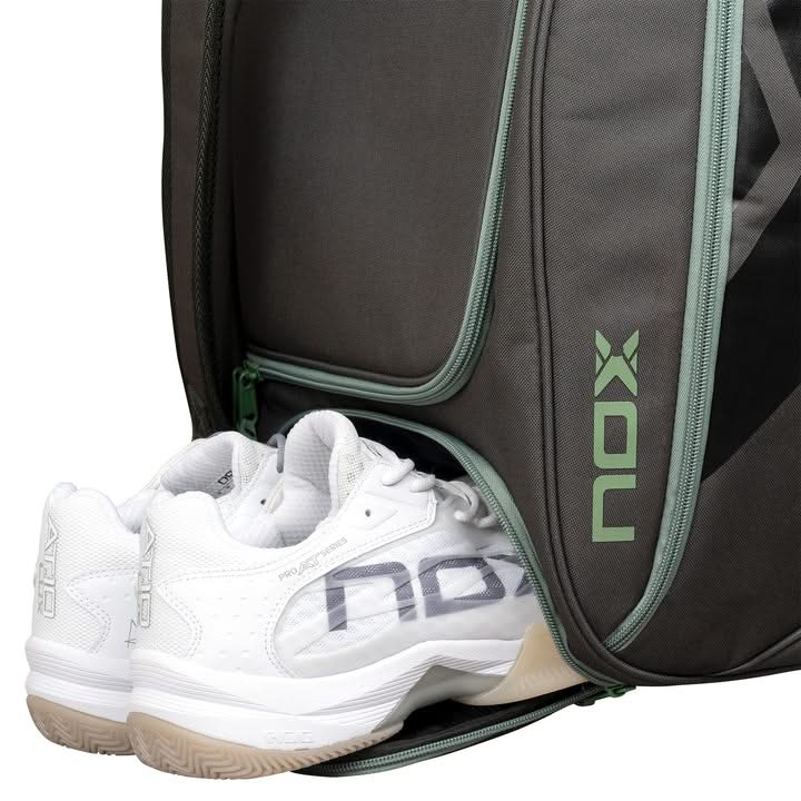Nox AT10 Competition Trolley Backpack Black/Green Padel Bag - View 6